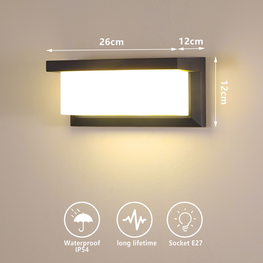 Brilagi - Lampada da parete per esterni LED RGBW dimmerabile BRICKY 1xE27/9W/230V 2700-6500K antracite IP54