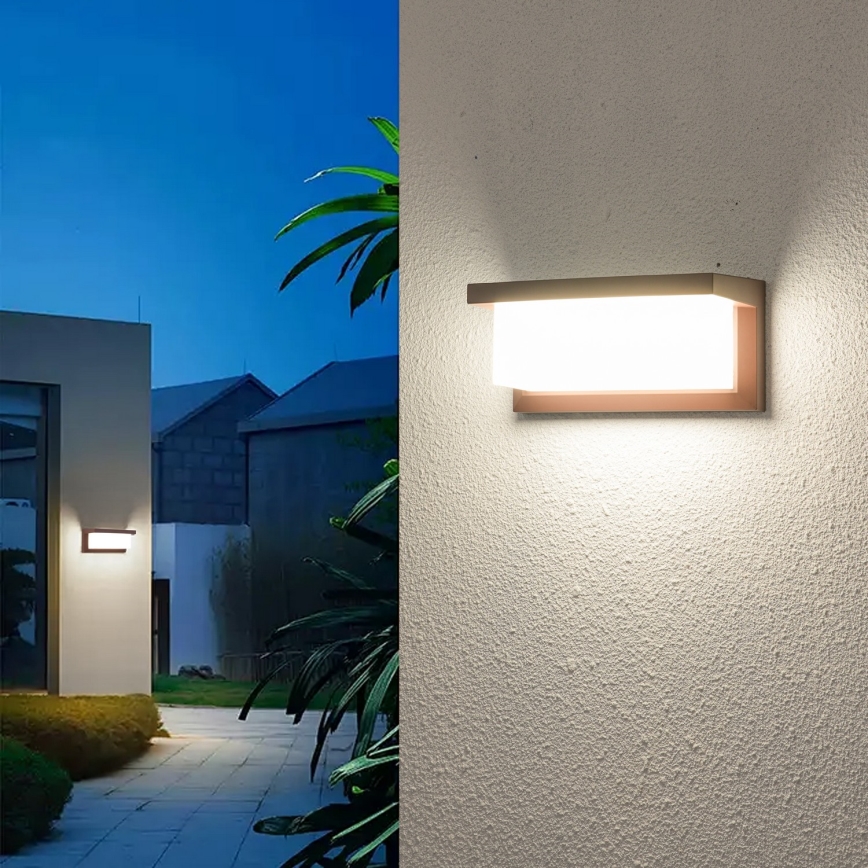 Brilagi - Applique da esterno LED RGBW dimmerabile BRICKY 1xE27/9W/230V 2700-6500K IP54 marrone