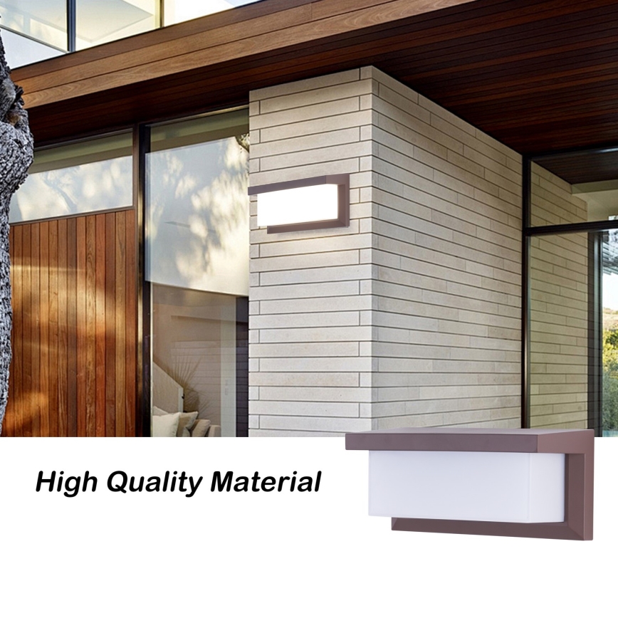 Brilagi - Applique da esterno LED RGBW dimmerabile BRICKY 1xE27/9W/230V 2700-6500K IP54 marrone
