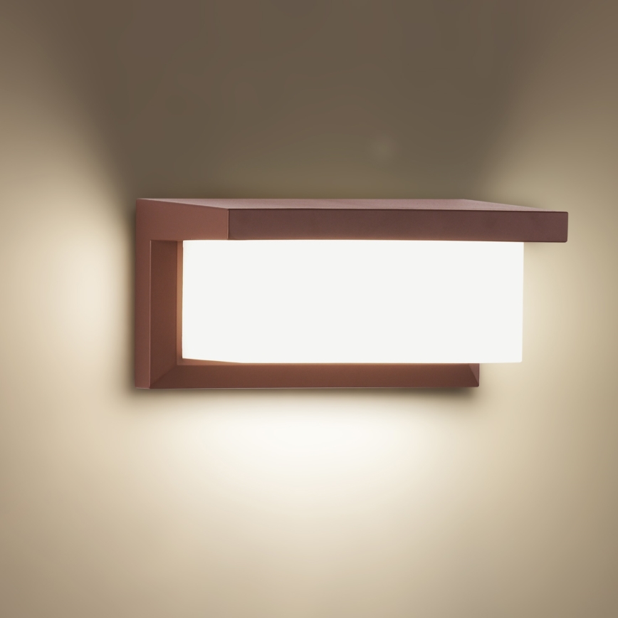 Brilagi - Applique da esterno LED RGBW dimmerabile BRICKY 1xE27/9W/230V 2700-6500K IP54 marrone