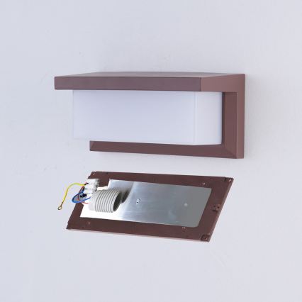 Brilagi - Applique da esterno LED RGBW dimmerabile BRICKY 1xE27/9W/230V 2700-6500K IP54 marrone