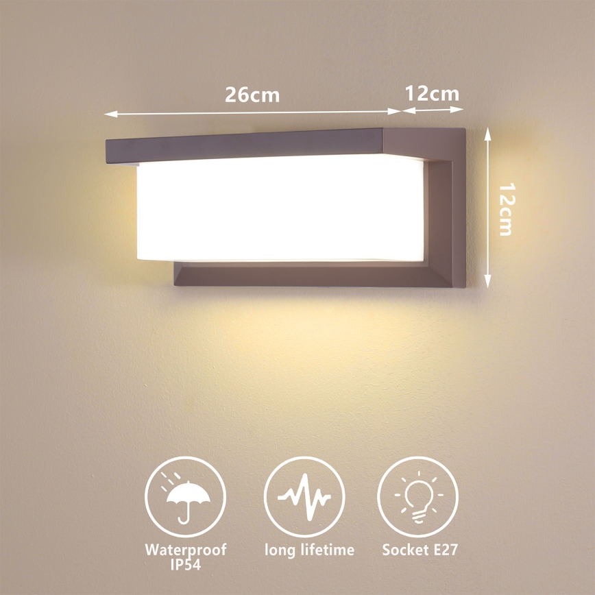 Brilagi - Applique da esterno LED RGBW dimmerabile BRICKY 1xE27/9W/230V 2700-6500K IP54 marrone