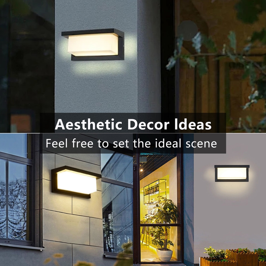 Brilagi - Lampada da parete per esterni LED RGBW dimmerabile BRICKY 1xE27/9W/230V 2700-6500K IP54 nera