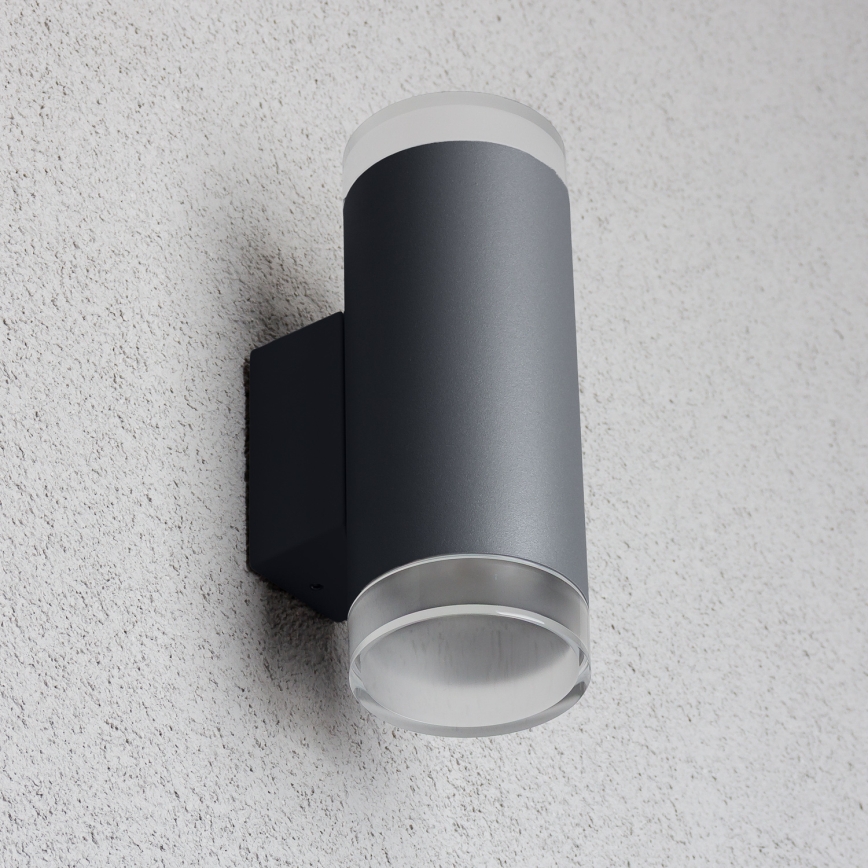 Brilagi - Applique da esterno LED RGBW dimmerabile MATERA 2xGU10/6W/230V 3000K IP54 antracite + telecomando