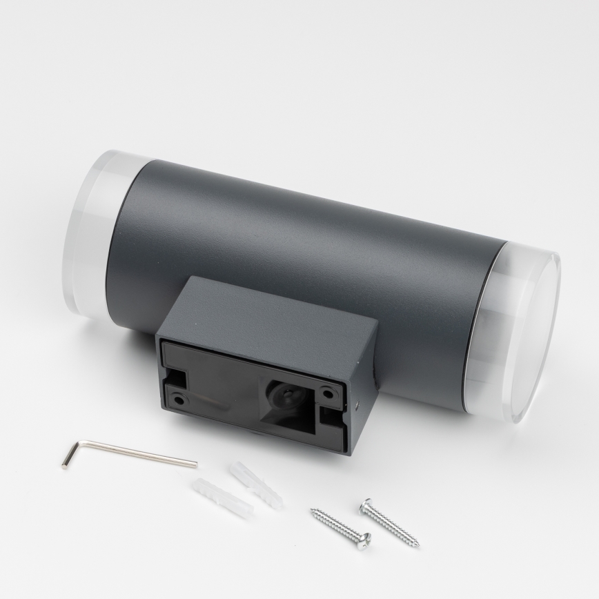 Brilagi - Applique da esterno LED RGBW dimmerabile MATERA 2xGU10/6W/230V 3000K IP54 antracite + telecomando