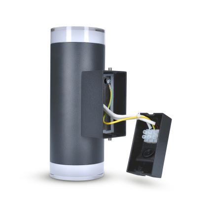 Brilagi - Applique da esterno LED RGBW dimmerabile MATERA 2xGU10/6W/230V 3000K IP54 antracite + telecomando