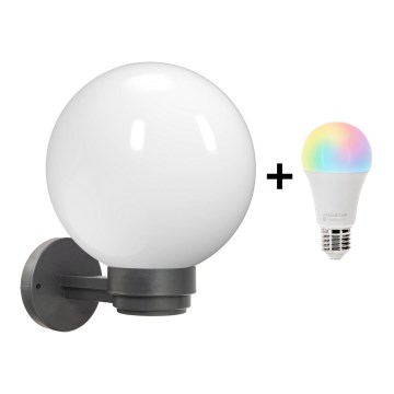 Brilagi - LED RGBW dimmerabile applique da esterno HARBOR 1xE27/9W/230V 2700-6500K IP33 antracite/bianco