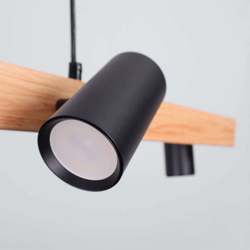 Brilagi - Lampadario LED RGBW dimmerabile su cavo SELE 6xGU10/6,5W/230V 2700-6500K nero/finitura rovere + telecomando