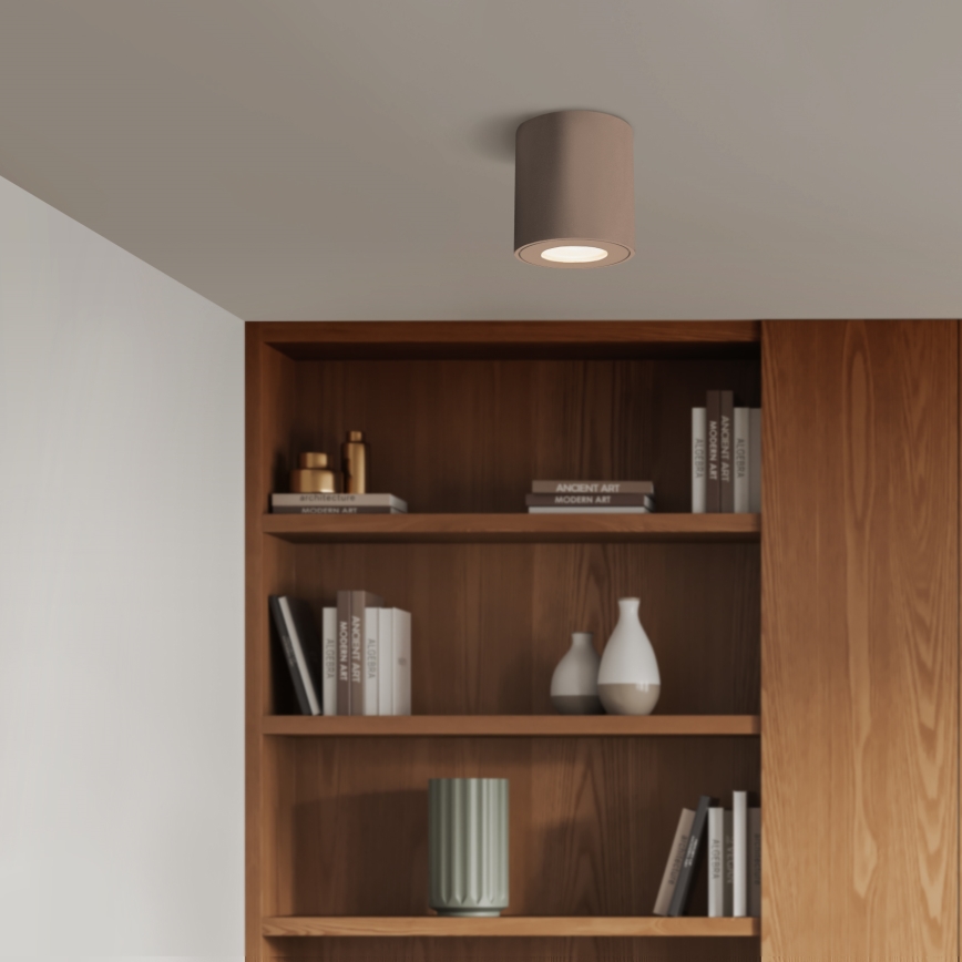 Brilagi - Lampada da bagno LED RGBW dimmerabile MIA 1xGU10/4,8W/230V 3000K 84x80 mm beige IP54 + telecomando