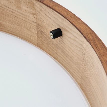 Brilagi - Plafoniera LED RGBW dimmerabile CARVALHO 2xE27/15W/230V 2700-6500K Wi-Fi rovere Ø 37,5 cm