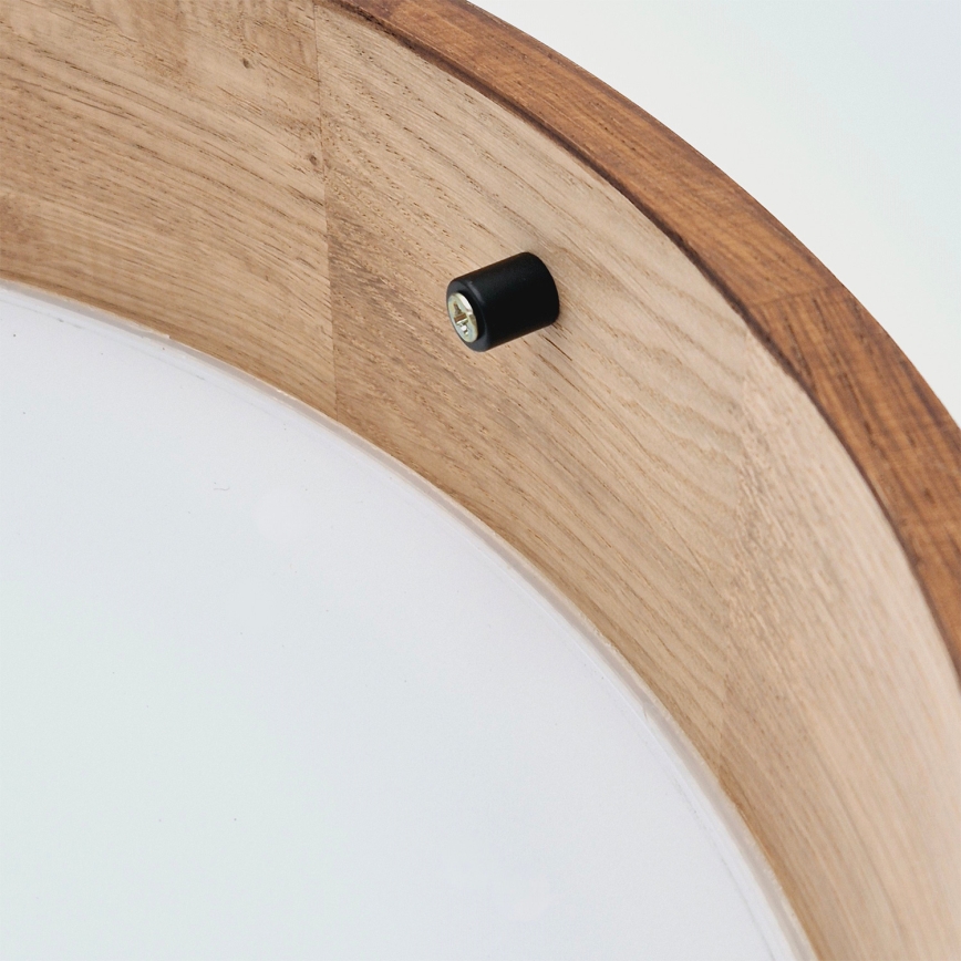 Brilagi - Plafoniera LED RGBW dimmerabile CARVALHO 2xE27/15W/230V 2700-6500K Wi-Fi rovere Ø 37,5 cm