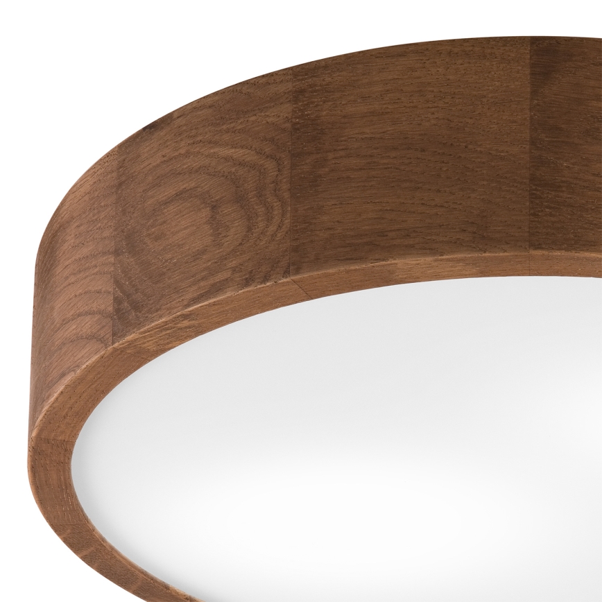 Brilagi - Plafoniera LED RGBW dimmerabile CARVALHO 2xE27/15W/230V 2700-6500K Wi-Fi rovere Ø 37,5 cm