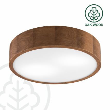 Brilagi - Plafoniera LED RGBW dimmerabile CARVALHO 2xE27/9W/230V 2700-6500K Wi-Fi rovere Ø 37,5 cm