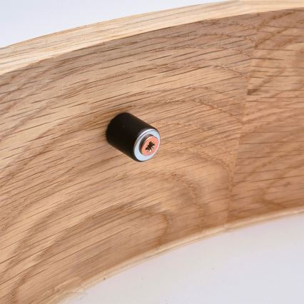 Brilagi - Plafoniera LED RGBW dimmerabile CARVALHO 2xE27/9W/230V 2700-6500K Wi-Fi rovere diam. 37,5 cm