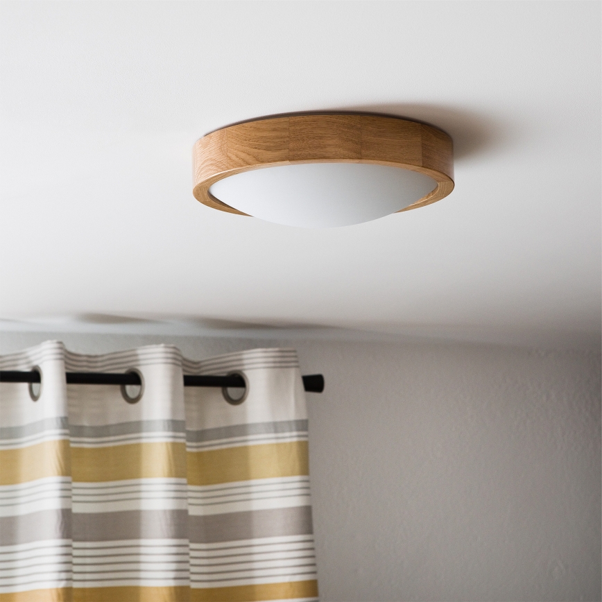 BRILAGI - Plafoniera LED RGBW dimmerabile CARVALHO SLIM 1xE27/12W/230V 2700-6500K rovere Ø 27 cm