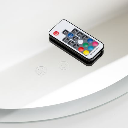 Brilagi - Specchio da bagno riscaldato LED RGBW CLARA PRO LED/19W/230V Ø 60 cm IP44 CRI 90 dimmerabile + CCT regolabile + telecomando