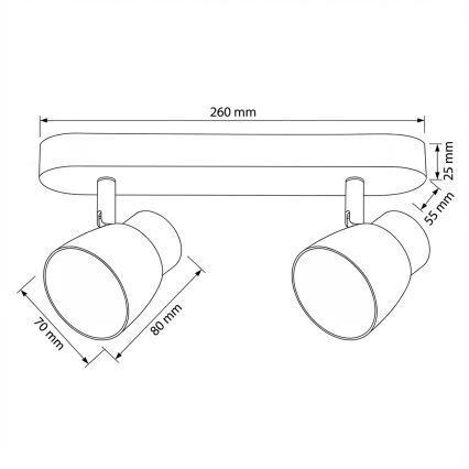 Brilagi - Faretto LED RGBW dimmerabile NUGGET 2xGU10/6W/230V 2700-6500K Wi-Fi nero/oro