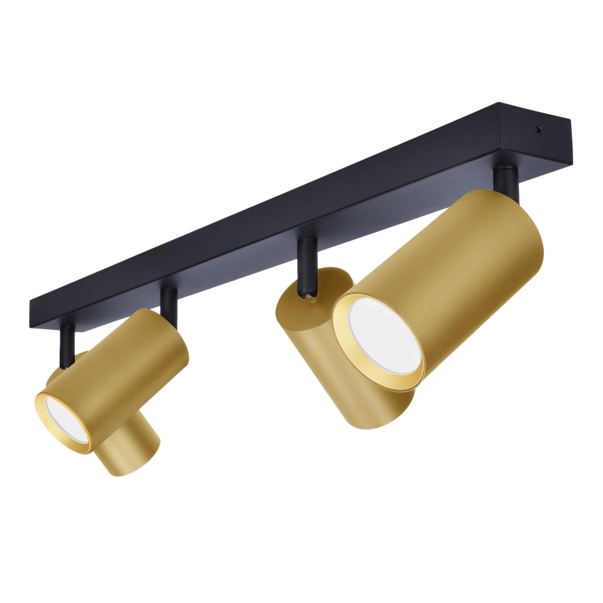 Brilagi - Faretto LED RGBW dimmerabile SELE GOLDEN 4x GU10/4,8W/230V 3000K nero/oro + telecomando