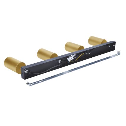 Brilagi - Faretto LED RGBW dimmerabile SELE GOLDEN 4x GU10/4,8W/230V 3000K nero/oro + telecomando