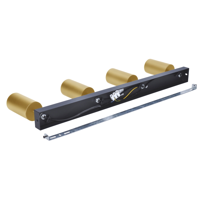 Brilagi - Faretto LED RGBW dimmerabile SELE GOLDEN 4x GU10/4,8W/230V 3000K nero/oro + telecomando