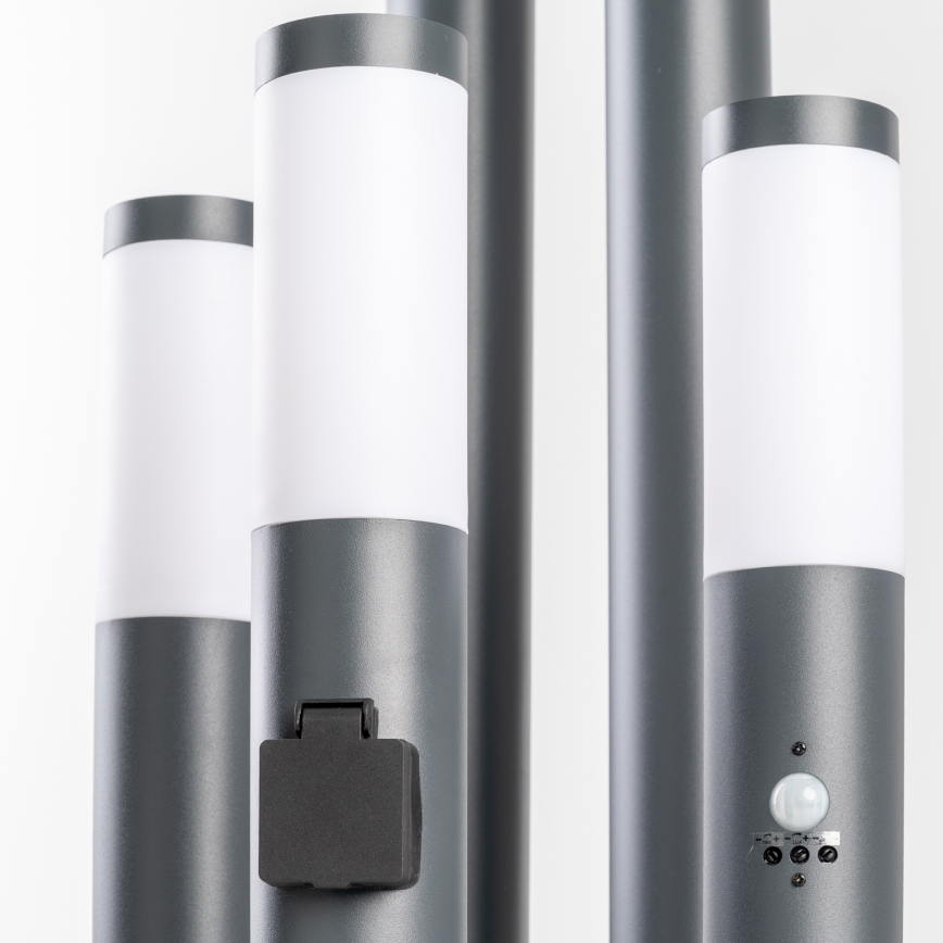 BRILAGI - Lampada da esterno LED RGBW dimmerabile ELIA 1xE27/6,5W/230V 2700-6500K IP44 Wi-Fi 100 cm antracite
