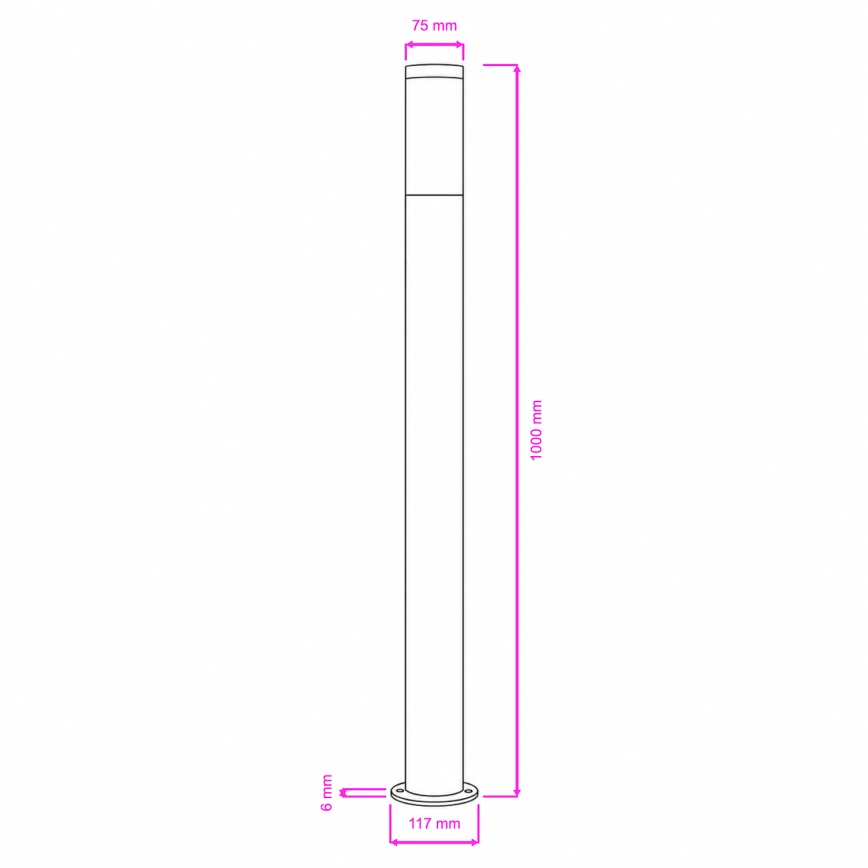 BRILAGI - Lampada da esterno LED RGBW dimmerabile ELIA 1xE27/6,5W/230V 2700-6500K IP44 Wi-Fi 100 cm antracite