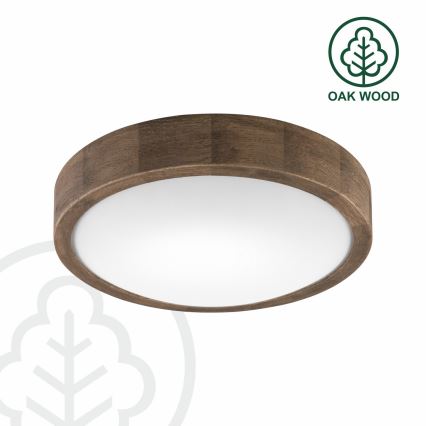 Brilagi - Lampada da soffitto dimmerabile LED RGBW CARVALHO SLIM 1xE27/9W/230V 2700-6500K Wi-Fi rovere Ø 27 cm