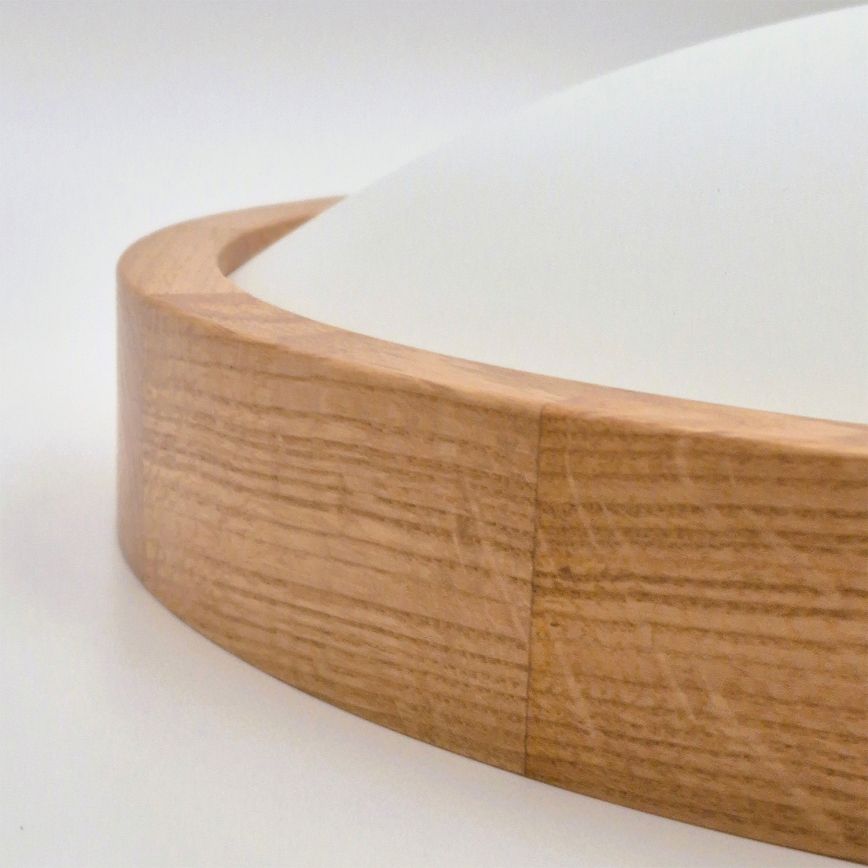 Brilagi - Plafoniera LED RGBW dimmerabile CARVALHO SLIM 2xE27/9W/230V 2700-6500K Wi-Fi rovere Ø 37 cm