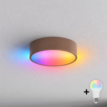 BRILAGI - LED RGBW plafoniera dimmerabile CLARE 1xE27/12W/230V Ø 20 cm marrone