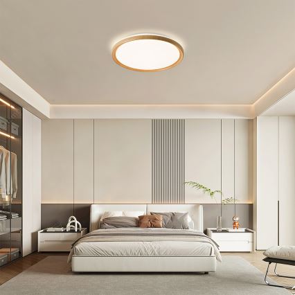 Brilagi - Plafoniera LED dimmerabile RIVO LED/72W/230V 3000–6000K effetto legno Ø 50 cm + telecomando