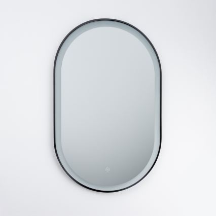Brilagi - Specchio da bagno LED CANZO LED/25W/230V 50x80 cm nero IP44 CRI 90 dimmerabile + CCT