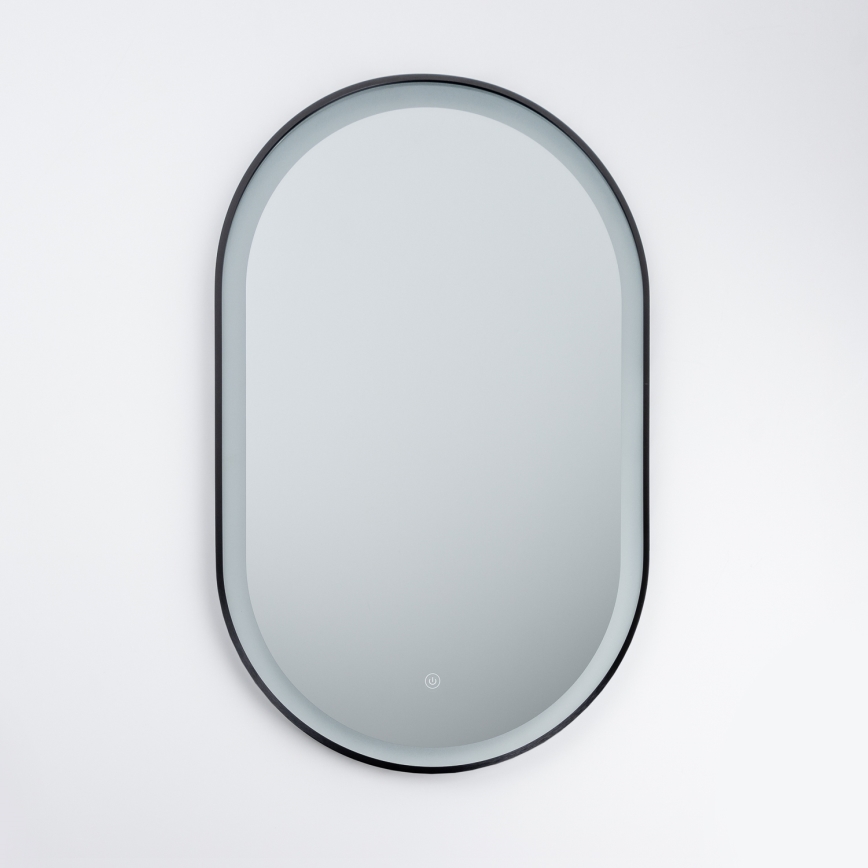 Brilagi - Specchio da bagno LED CANZO LED/25W/230V 50x80 cm nero IP44 CRI 90 dimmerabile + CCT