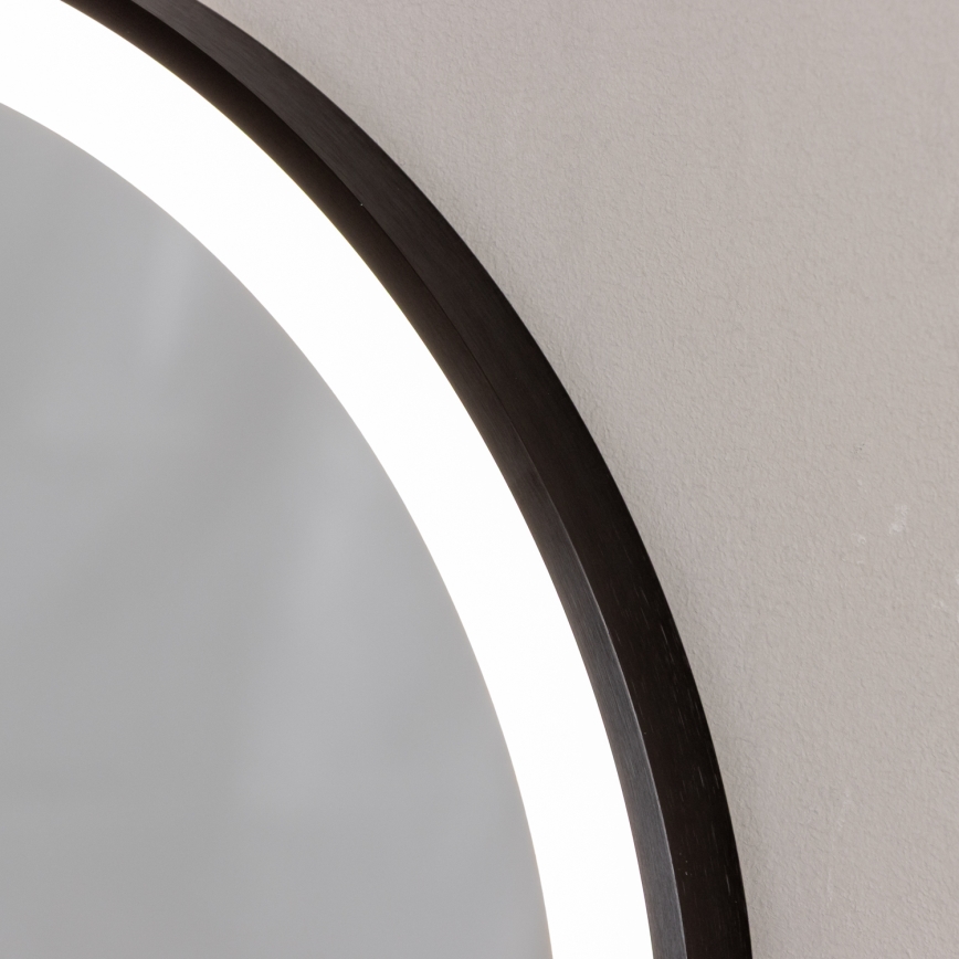 Brilagi - Specchio da bagno LED CANZO LED/25W/230V 50x80 cm nero IP44 CRI 90 dimmerabile + CCT