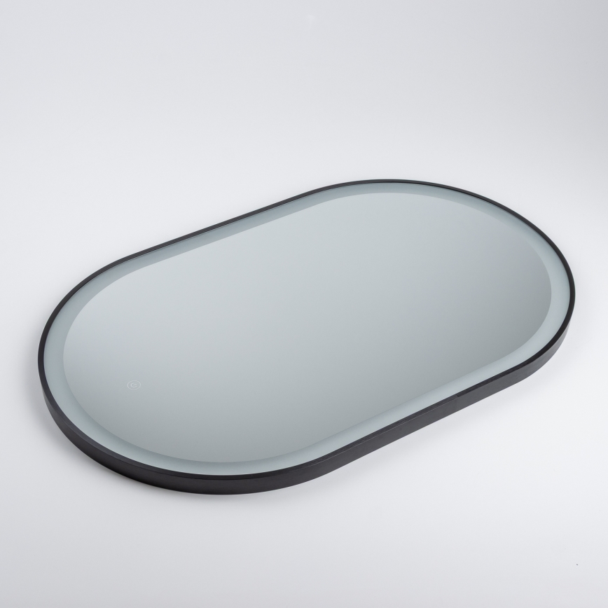 Brilagi - Specchio da bagno LED CANZO LED/25W/230V 50x80 cm nero IP44 CRI 90 dimmerabile + CCT