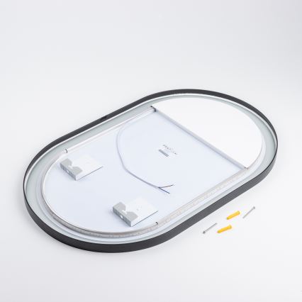 Brilagi - Specchio da bagno LED CANZO LED/25W/230V 50x80 cm nero IP44 CRI 90 dimmerabile + CCT