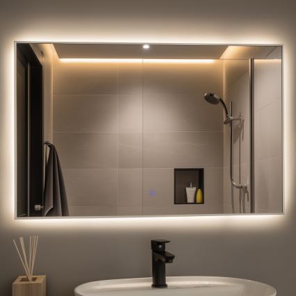 Brilagi - Specchio da bagno LED DESIO LED/30W/230V 60x90 cm argento IP44 CRI 90 dimmerabile con CCT