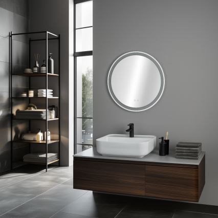 Brilagi - Specchio da bagno riscaldato LED AVA ECO LED/11,5W/230V Ø 60 cm IP44 CRI 90 dimmerabile + CCT