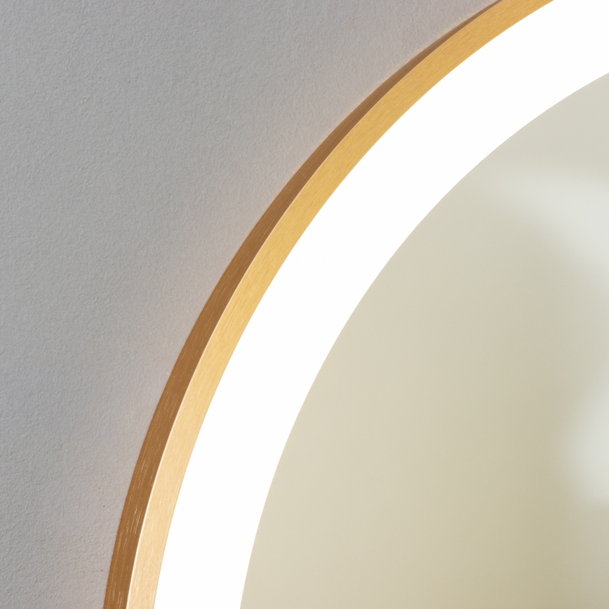 Brilagi - Specchio da bagno LED ERBA LED/25W/230V 50x80 cm dorato IP44 CRI 90 dimmerabile + CCT