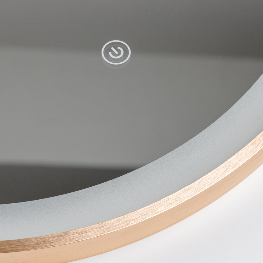 Brilagi - Specchio da bagno LED ERBA LED/25W/230V 50x80 cm dorato IP44 CRI 90 dimmerabile + CCT