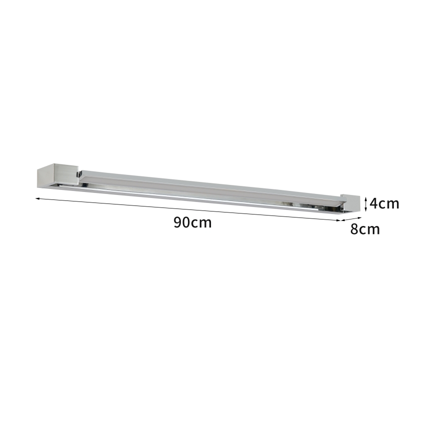 Brilagi - Illuminazione a LED per specchio da bagno AQUA LINE LED/24W/230V 90 cm IP44 cromo lucido CRI 90