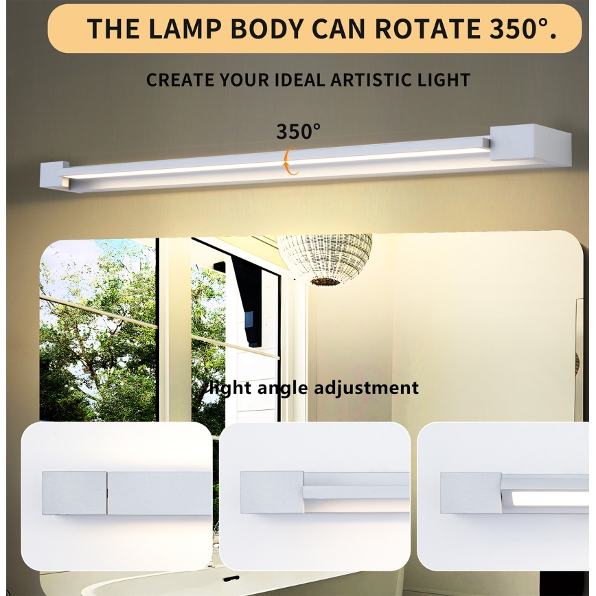 Brilagi - Illuminazione LED per specchio da bagno AQUA LINE LED/24W/230V 90 cm IP44 cromo opaco CRI 90