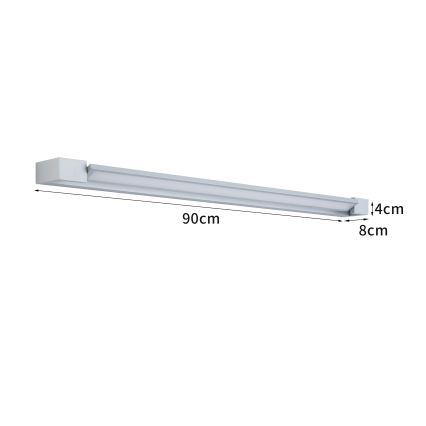 Brilagi - Illuminazione LED per specchio da bagno AQUA LINE LED/24W/230V 90 cm IP44 cromo opaco CRI 90