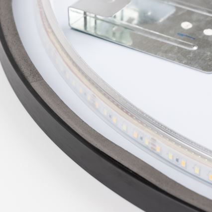 Brilagi - Specchio da bagno NOVARA LED/19W/230V Ø 60 cm nero IP44 CRI 90 dimmerabile + CCT