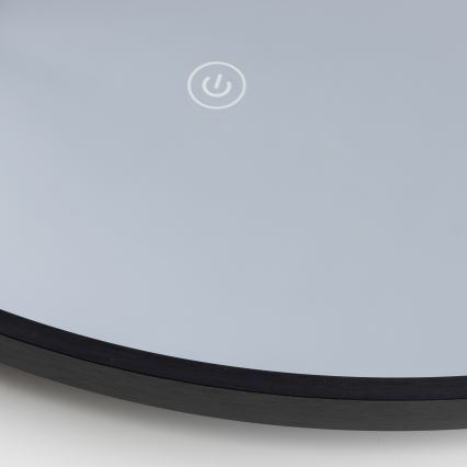 Brilagi - Specchio da bagno LED VERESE LED/19W/230V Ø 60 cm nero IP44 CRI 90 dimmerabile + CCT