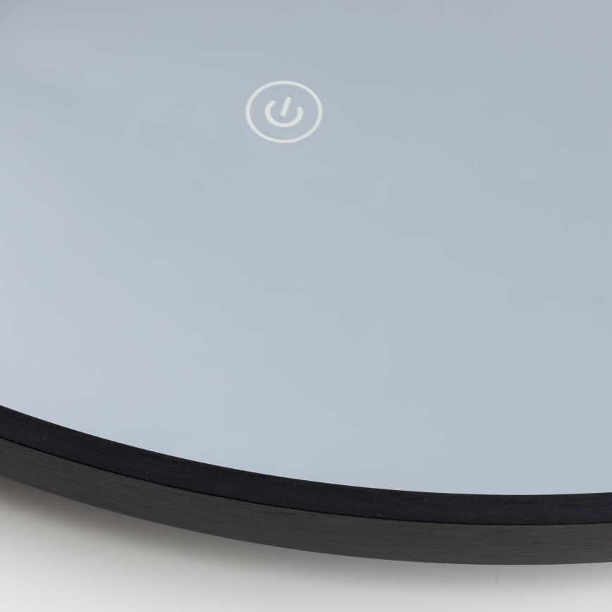 Brilagi - Specchio da bagno LED VERESE LED/19W/230V Ø 60 cm nero IP44 CRI 90 dimmerabile + CCT