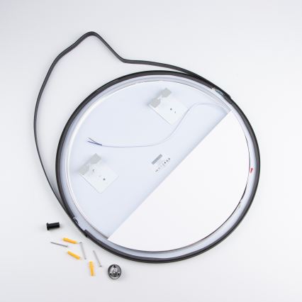 Brilagi - Specchio da bagno LED VERESE LED/19W/230V Ø 60 cm nero IP44 CRI 90 dimmerabile + CCT