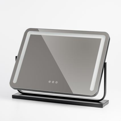 BRILAGI - Specchio per trucco LED dimmerabile CALIFORNIA LED/22W/230V 3000/4000/6500K 58x43 cm nero