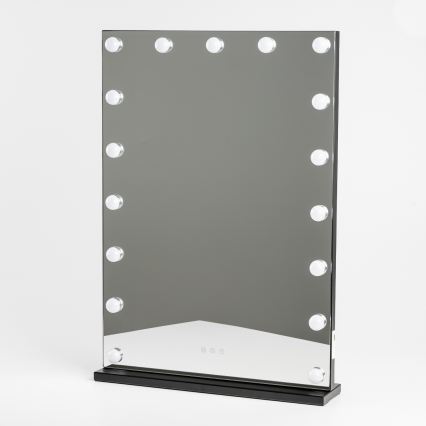 BRILAGI - Specchio da trucco dimmerabile a LED HOLLYWOOD LED/15W/230V CCT + 2x USB 55x77 cm nero