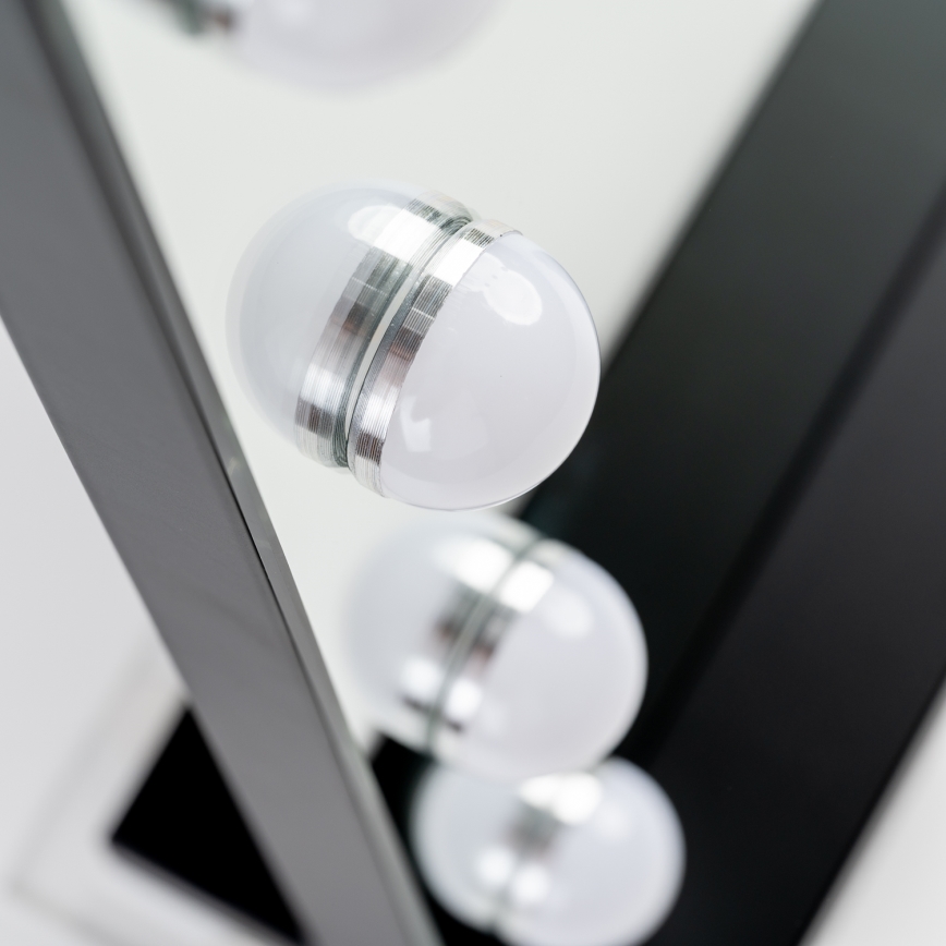 BRILAGI - Specchio da trucco dimmerabile a LED HOLLYWOOD LED/15W/230V CCT + 2x USB 55x77 cm nero
