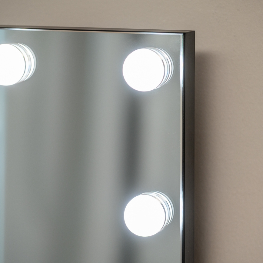 BRILAGI - Specchio da trucco dimmerabile a LED HOLLYWOOD LED/15W/230V CCT + 2x USB 55x77 cm nero